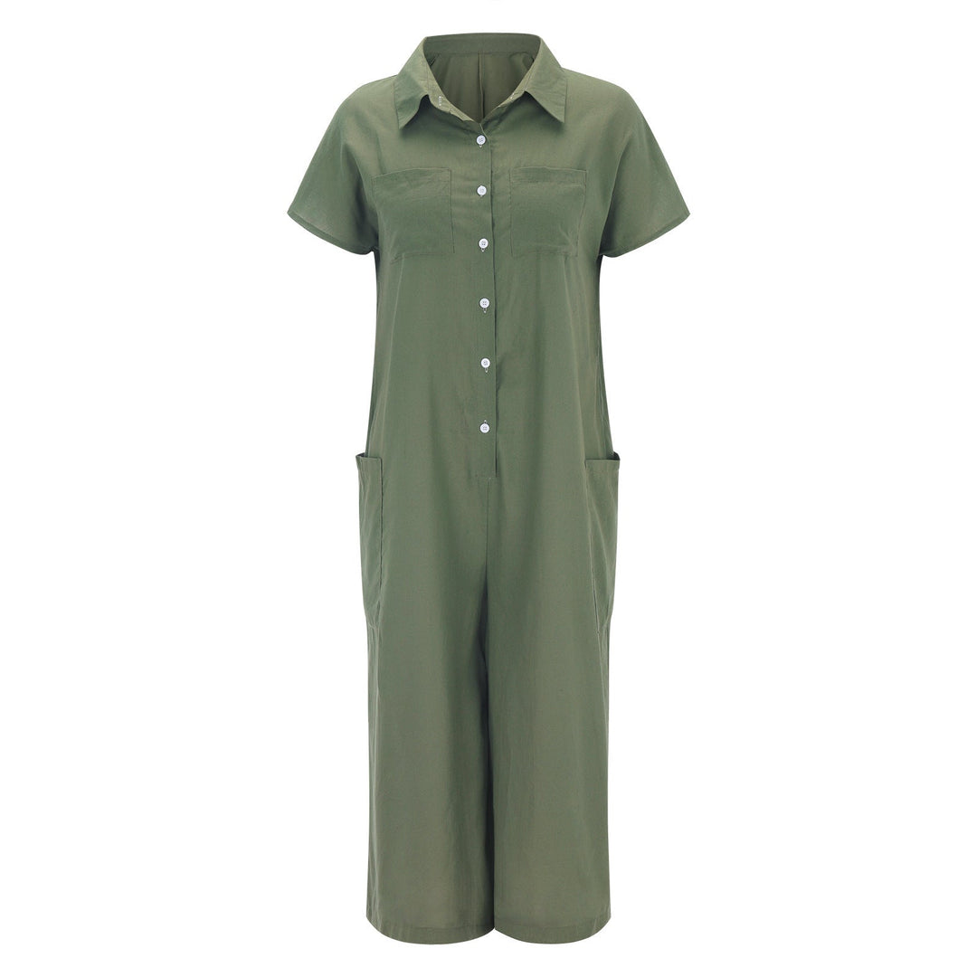 Drune | Super Stylischer Leinen Jumpsuit Für Damen