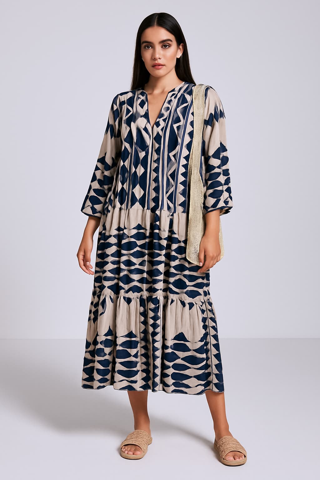 Drune | Bedrucktes Hemdkleid