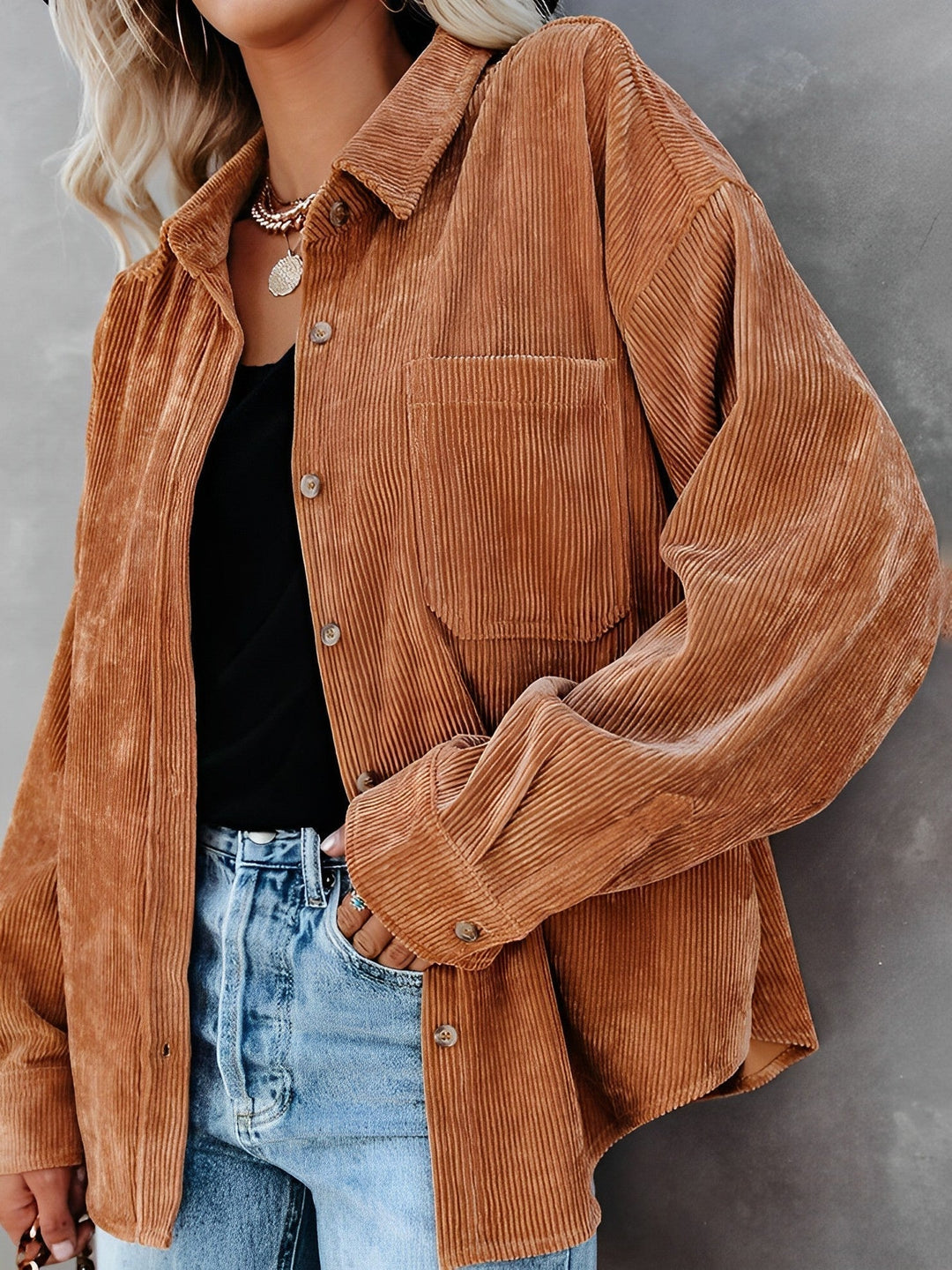 Drune | Cordjacke mit Knöpfen