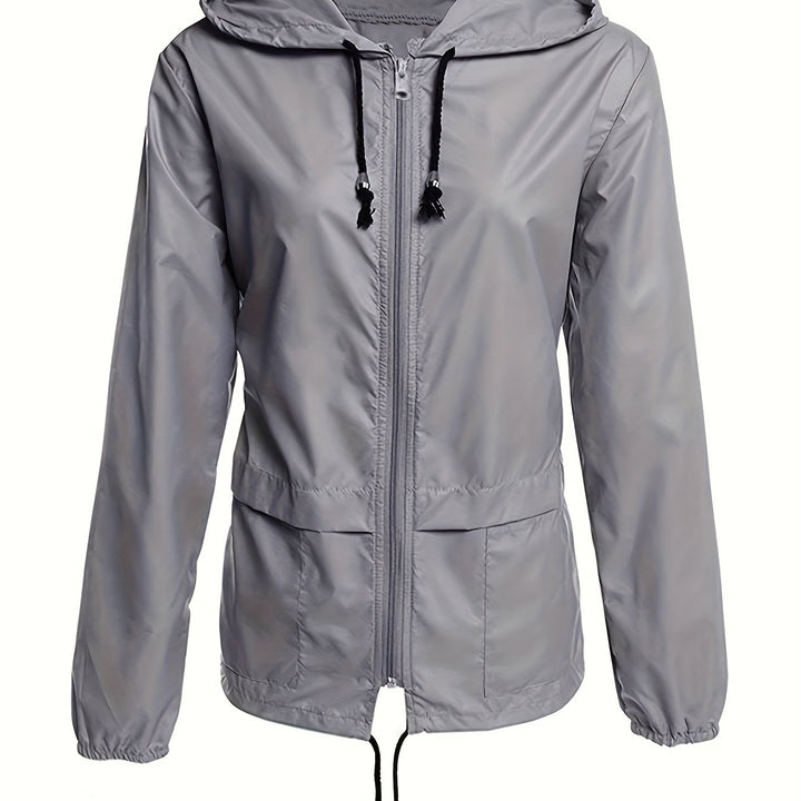 Drune | Glatte Farbige Winddichte Jacke mit Langen Ärmeln