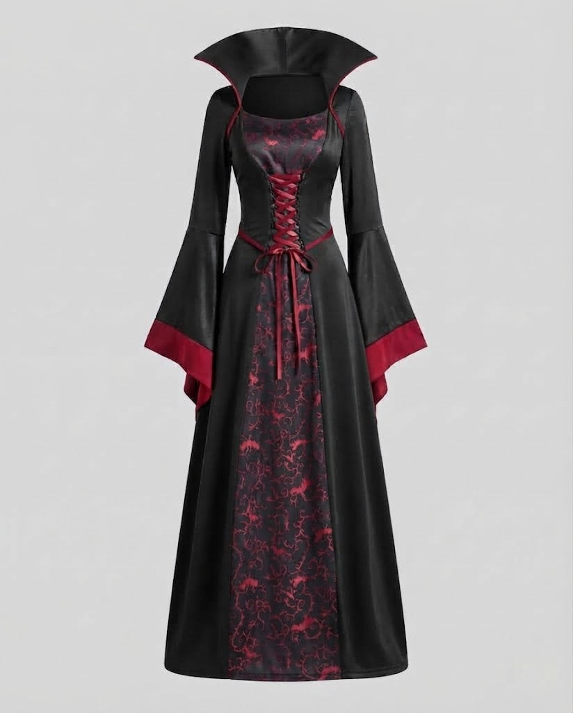 Frauen dramatisches Vampirkleid Drune