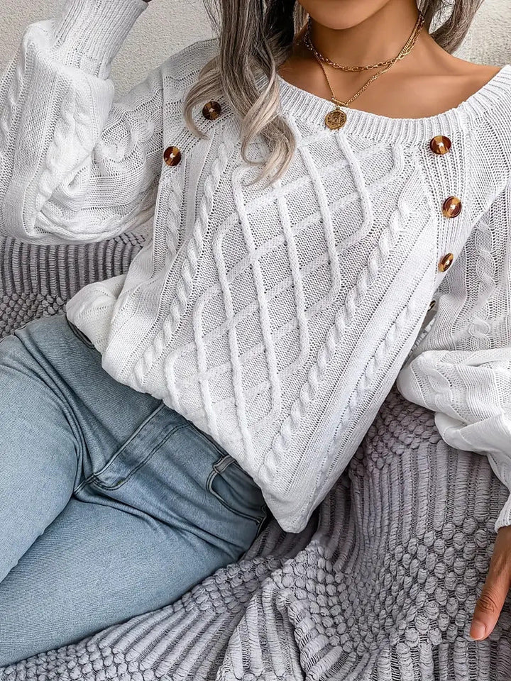 Drune | Klassischer Strickpullover mit Zopfmuster