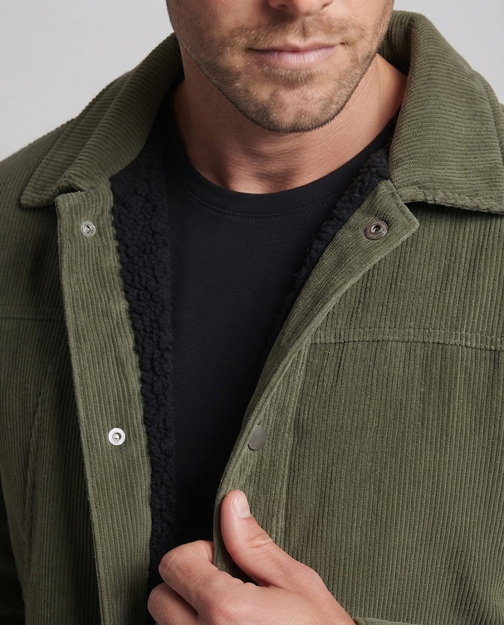 Herren Weiche Cordjacke mit Teddy-Innenfutter Drune