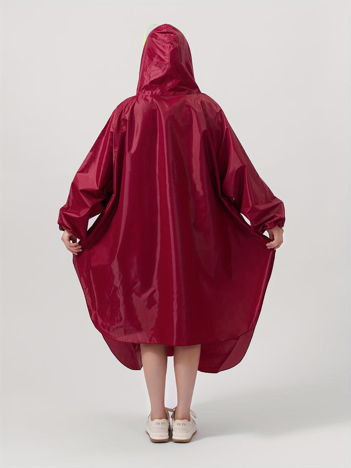 Wasserdichter Unisex-Regenponcho mit Kapuze