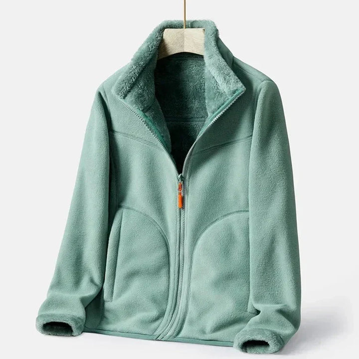 Drune | Warme Fleecejacke mit Doppelter Knopfleiste für Damen
