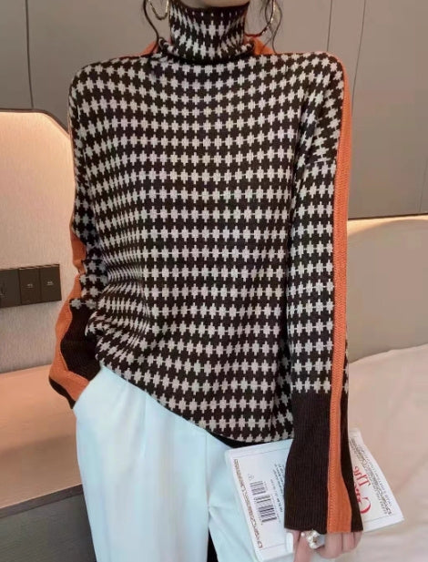 Drune | Rollkragenpullover im Farbblockdesign