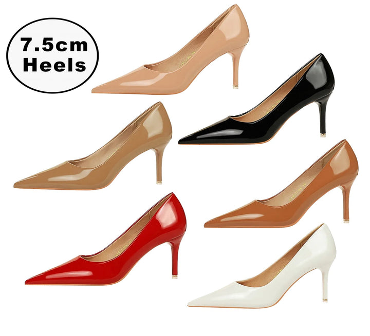 Drune | Damen High Heels Atembrecher Lackleder