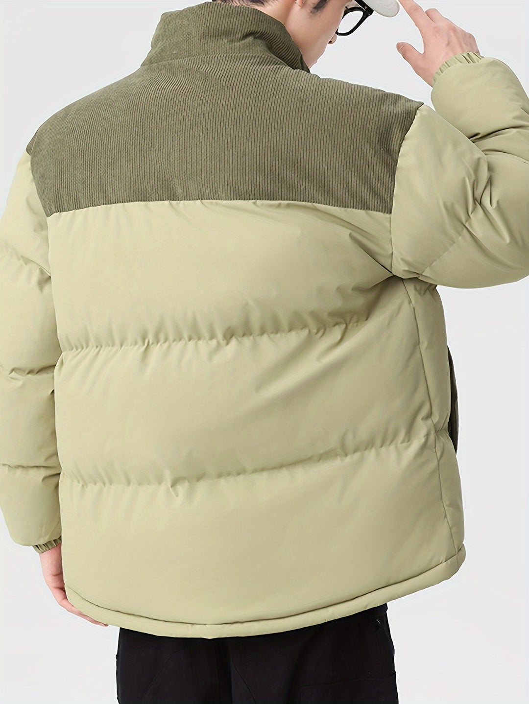 Drune |  Trendige Colorblock Puffer-Winterjacke Für Herren - Perfekt für Outdoor-Aktivitäten