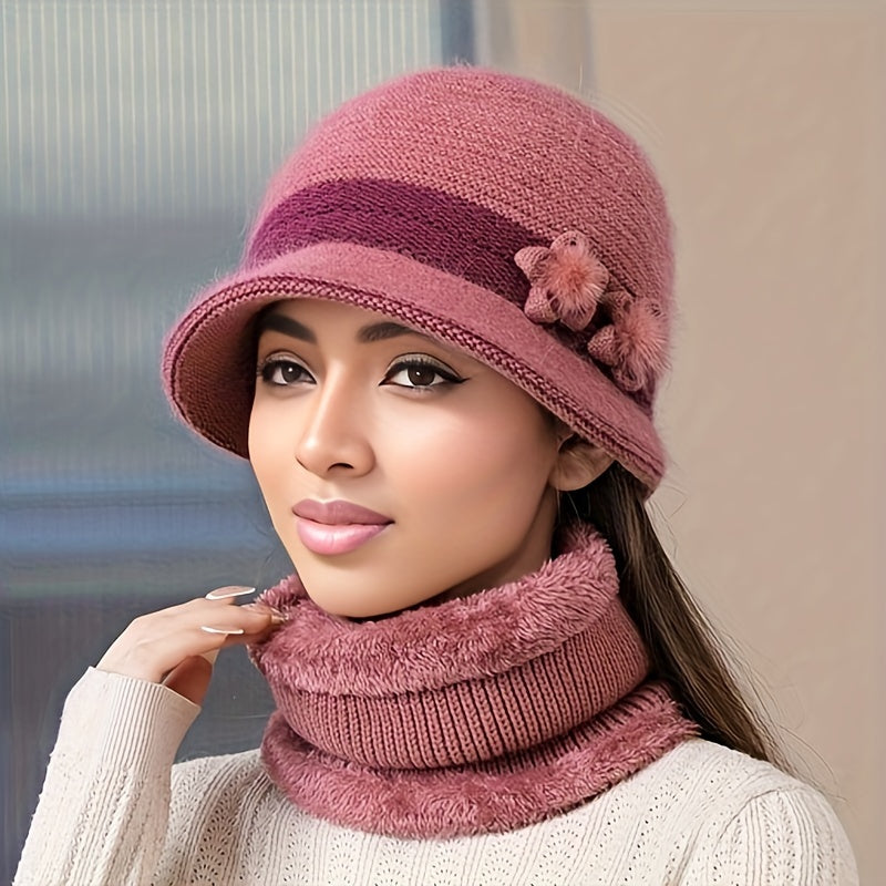 Drune | Schickes Winter Stilvolles Gestricktes Set für Frauen