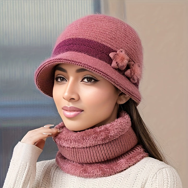 Drune | Schickes Winter Stilvolles Gestricktes Set für Frauen