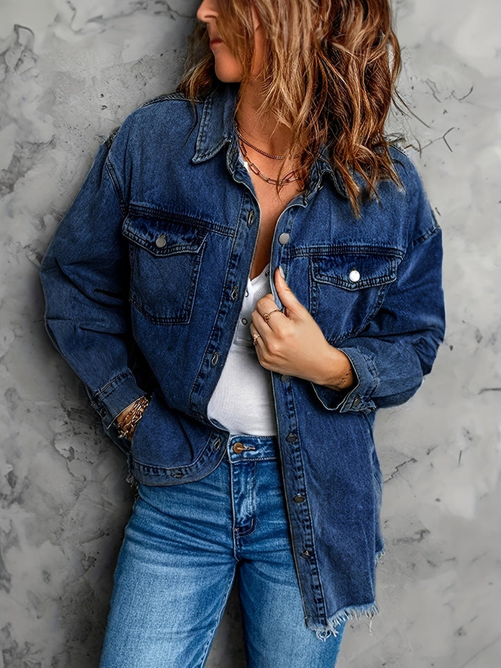 Drune | Lässige Denim Überhemden mit Taschen 100% Baumwolle Stilvoll und Langlebig