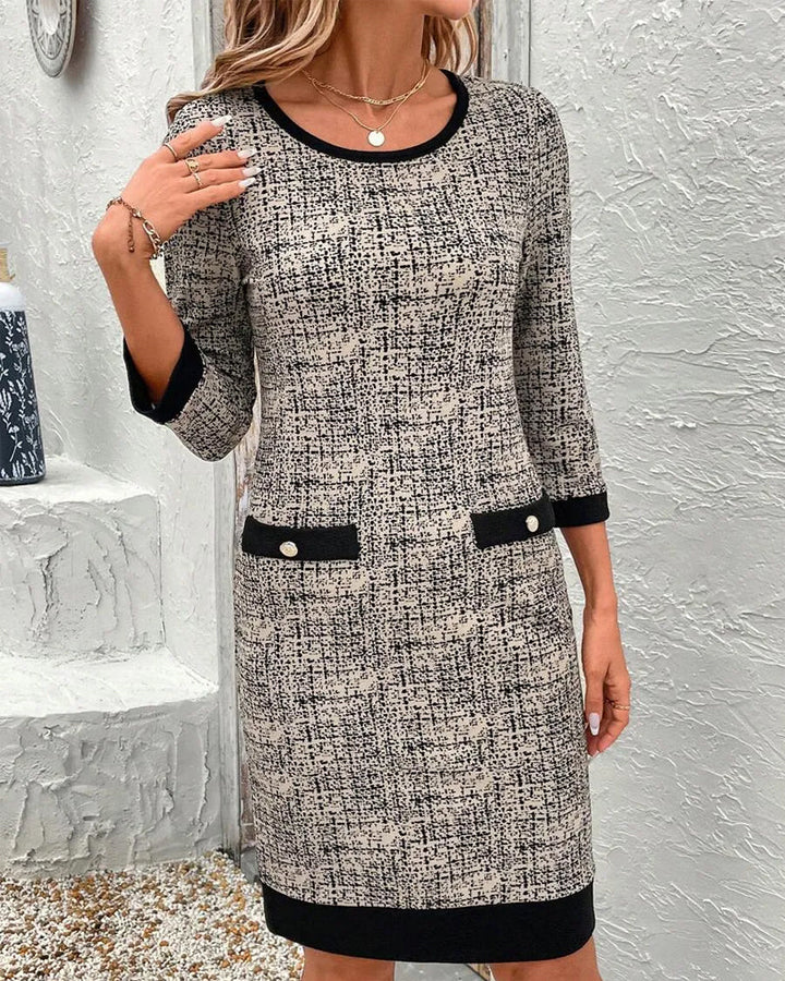 Drune | Lässig Rundhals Schmal Knielang