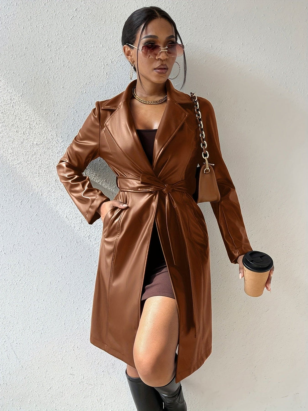 Drune | Lederjacke mit Revers