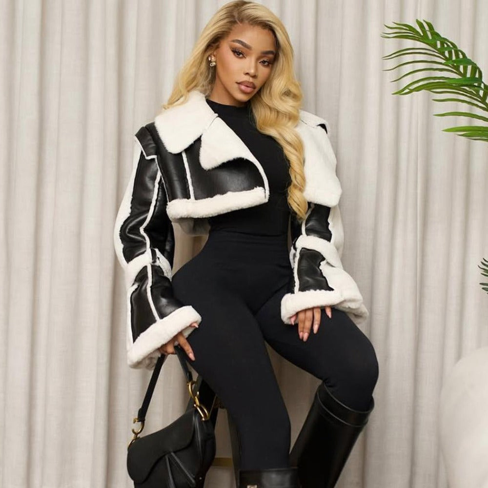 Drune | Shearling Cropped Jacket für Damen - Natalia