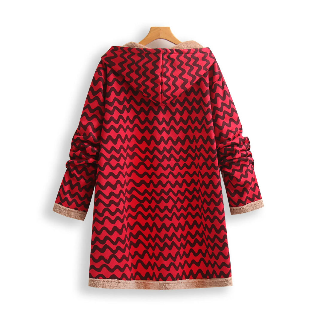 Drune | Gefütterter Oversize-Mantel mit Kapuze aus Fleece