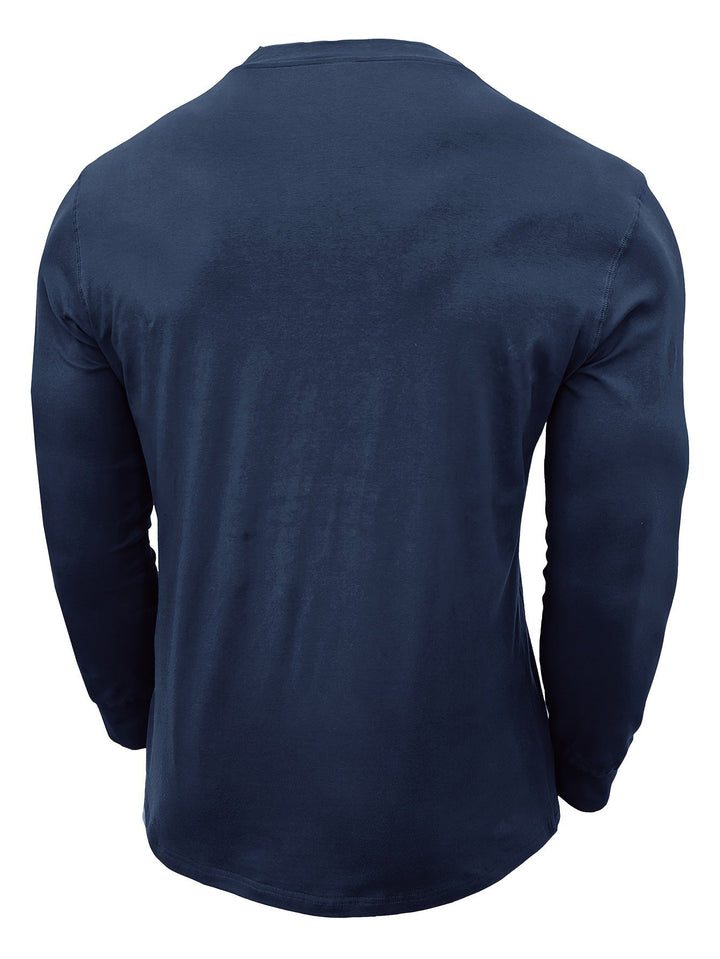 Drune | Langarm Henley Hemd im Vintage Stil für Herren