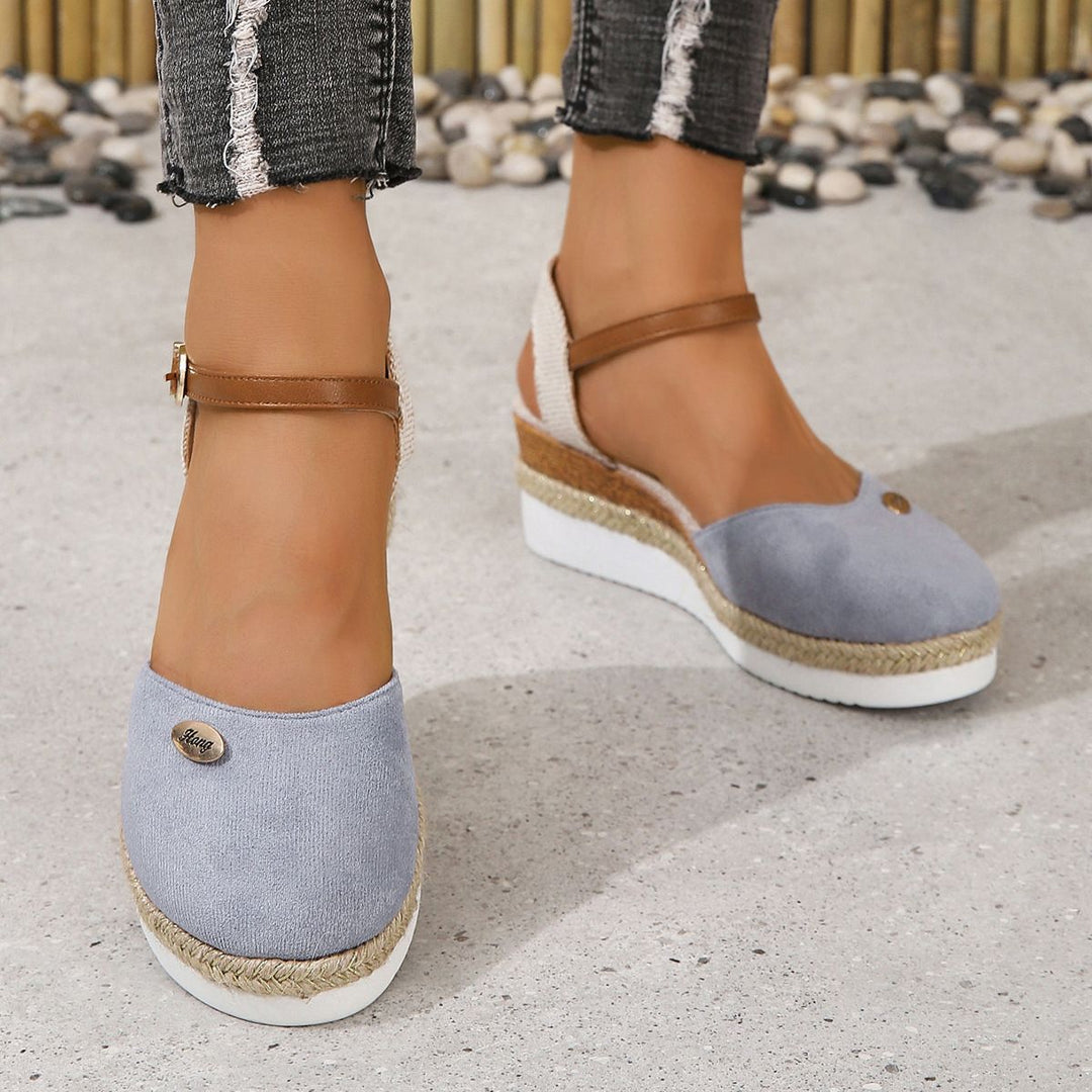 Drune | Leichte Plattform Wedge Sandalen Aus Hanfseil