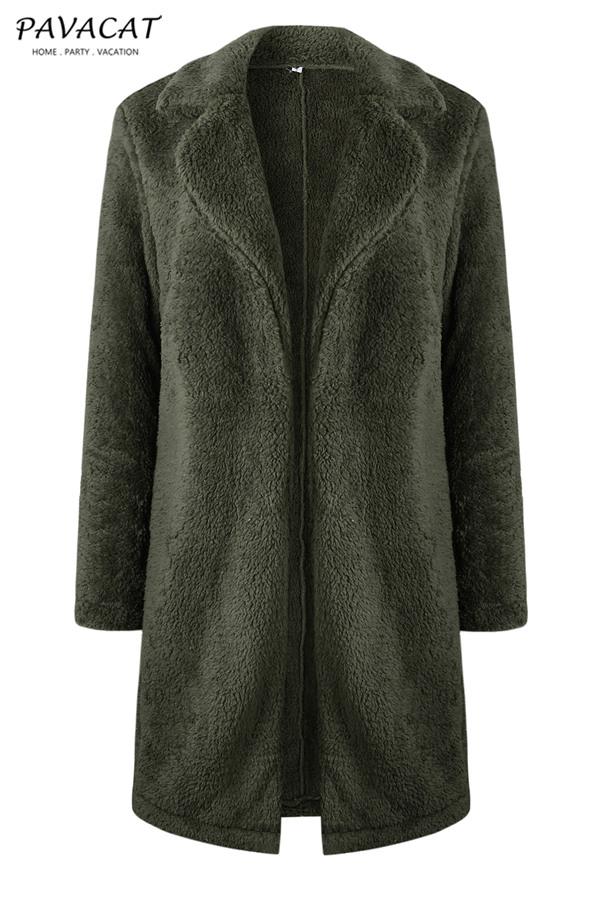 Drune | Faux Fur Langmantel Beige