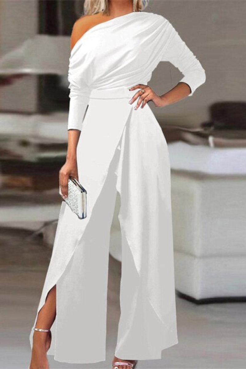 Drune | Damen Festlich Jumpsuit Weiß