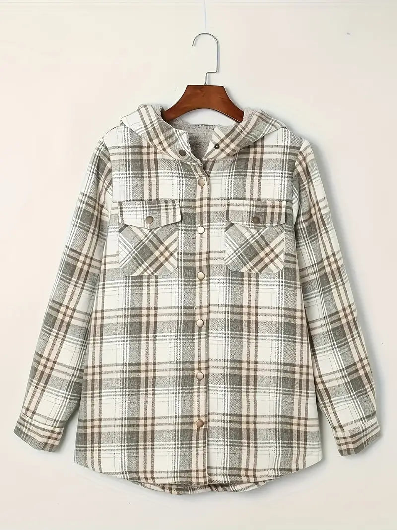 Drune | Winter Karierte Zip Jacke