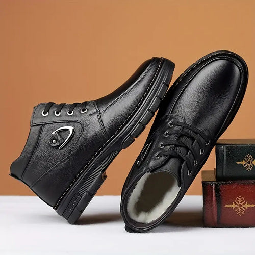 Thermo-Leder-Winterschuhe für Herren Drune