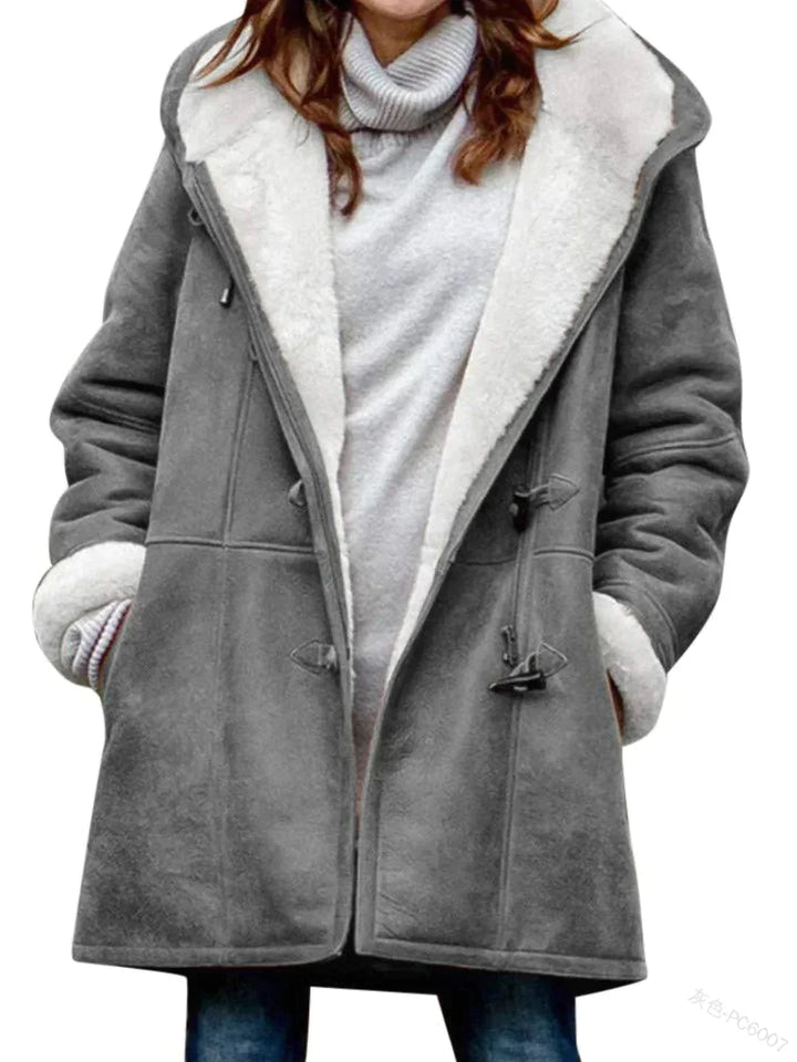 Drune | Warme Fleecejacke mit Kapuze für Frauen