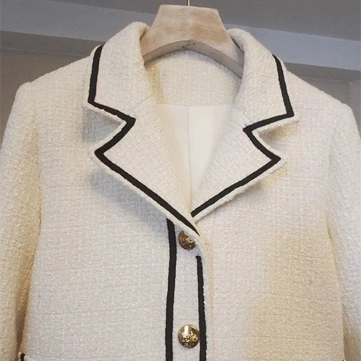 Drune | Klappentas Knopf Kurz Tweed Jacke Frauen