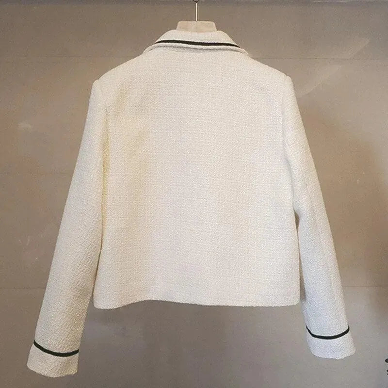 Drune | Klappentas Knopf Kurz Tweed Jacke Frauen