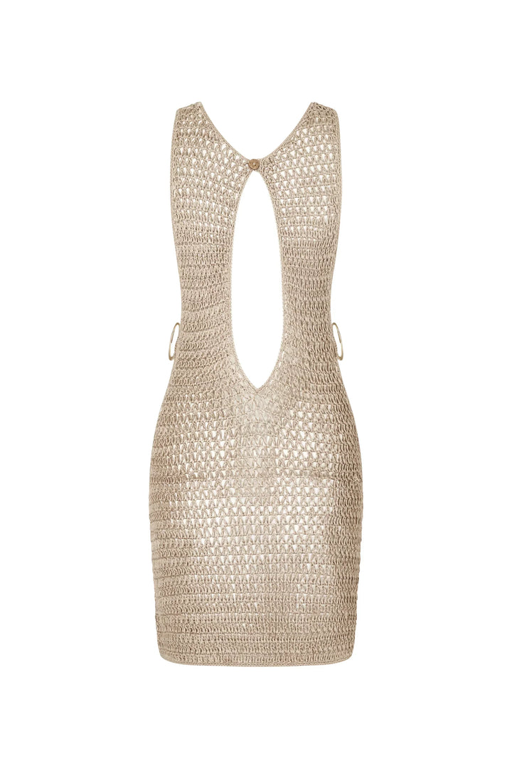 Drune | Gestricktes Durchscheinendes Strandkleid
