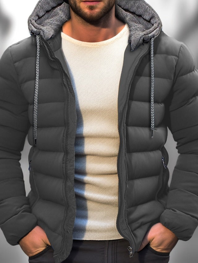 Drune | Herren Winter Daunenjacke - Mit Kapuze & Reißverschluss