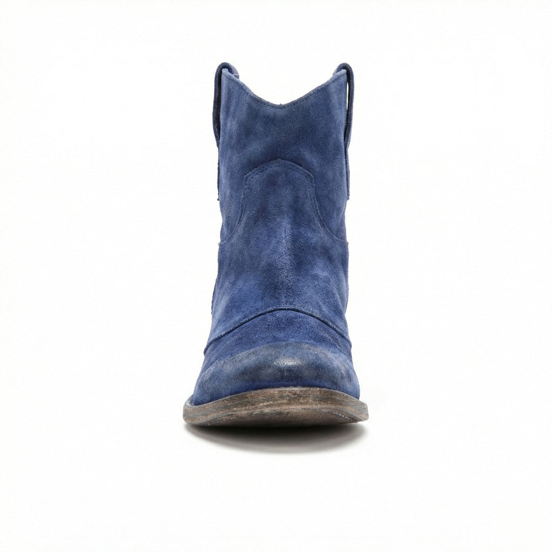 Kurze Cowboy-Stiefel | Western | Wildleder | Knöchel-Stiefel | Damenstiefel Drune