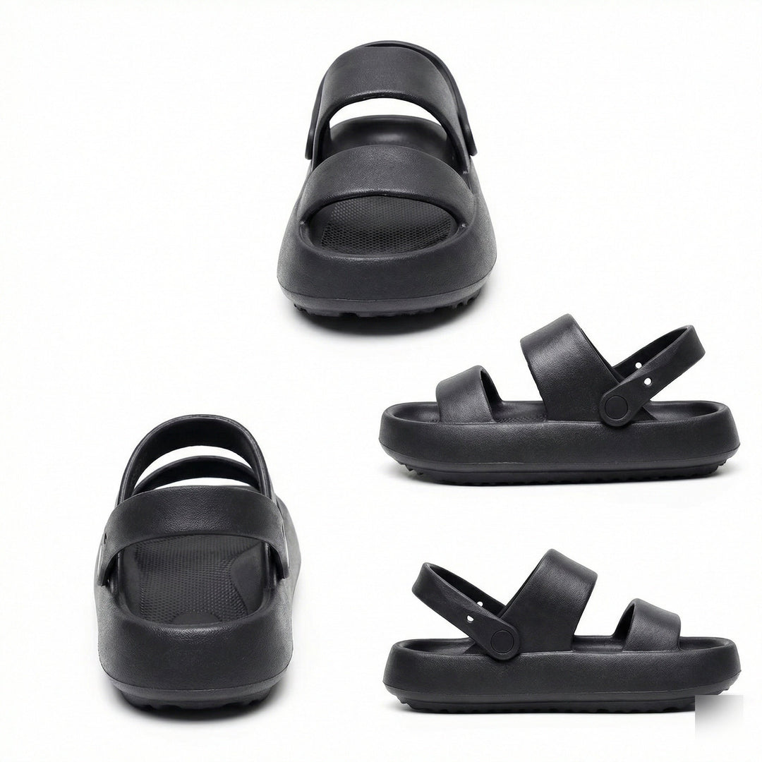Drune | Orthopädische Sandalen Comfort Plus Pantoletten mit Doppelriemen Gepolsterte, Lässige Slip-On-Sandalen