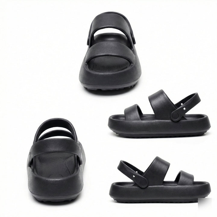Drune | Orthopädische Sandalen Comfort Plus Pantoletten mit Doppelriemen Gepolsterte, Lässige Slip-On-Sandalen