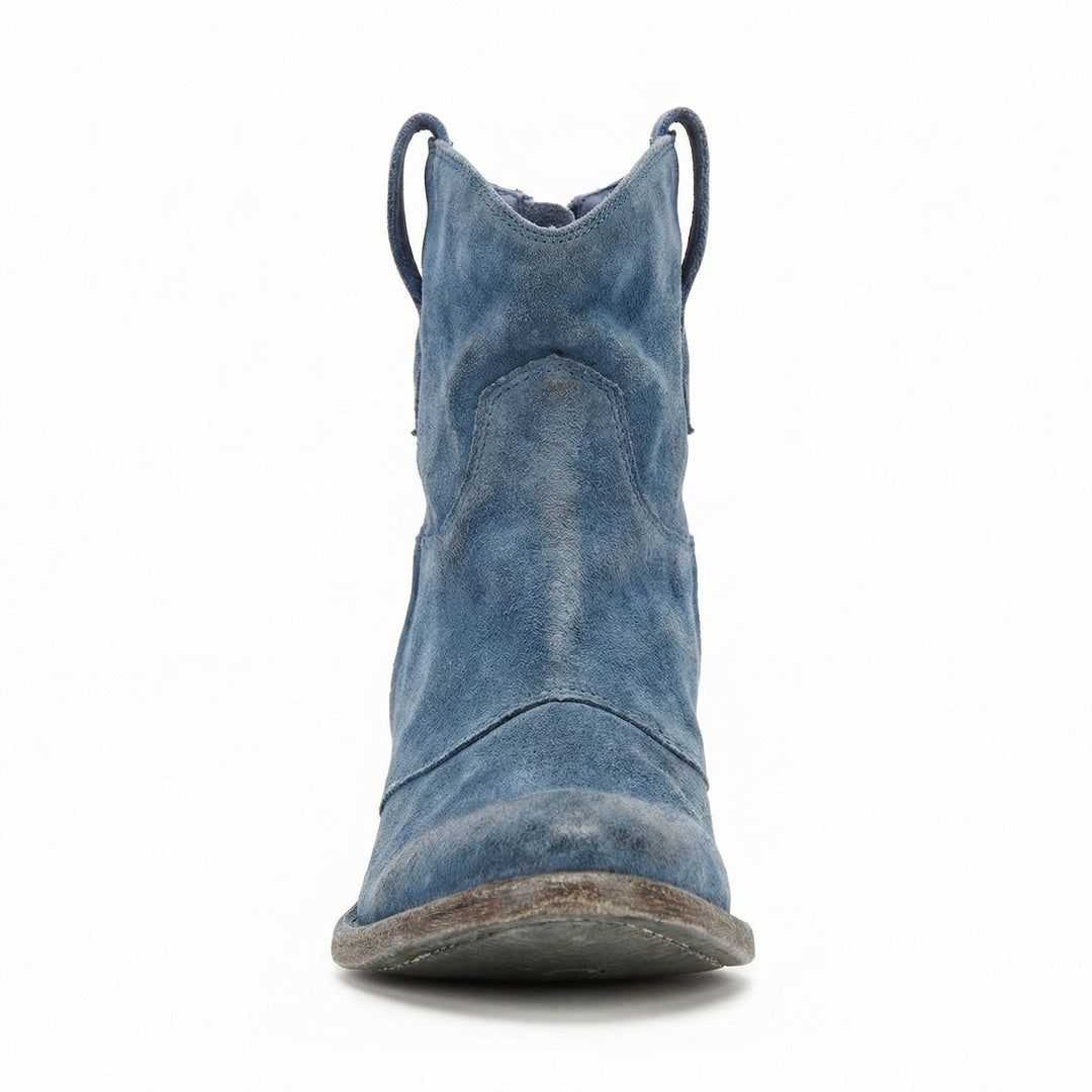 Kurze Cowboy-Stiefel | Western | Wildleder | Knöchel-Stiefel | Damenstiefel Drune