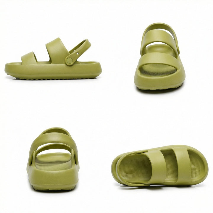 Drune | Orthopädische Sandalen Comfort Plus Pantoletten mit Doppelriemen Gepolsterte, Lässige Slip-On-Sandalen