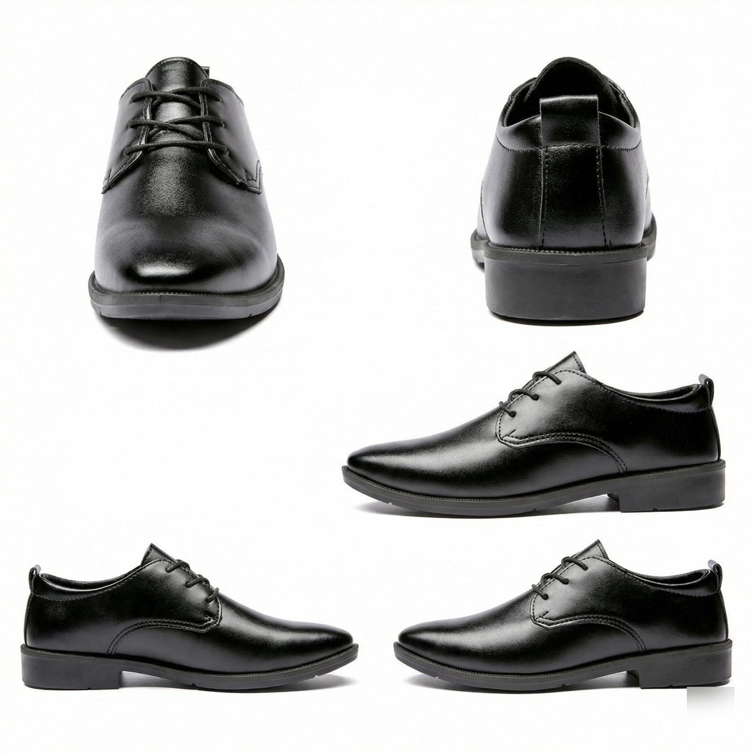 Herren Elegante Leder Schnürschuhe mit rutschfester Sohle Drune