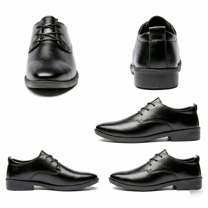 Herren Elegante Leder Schnürschuhe mit rutschfester Sohle Drune
