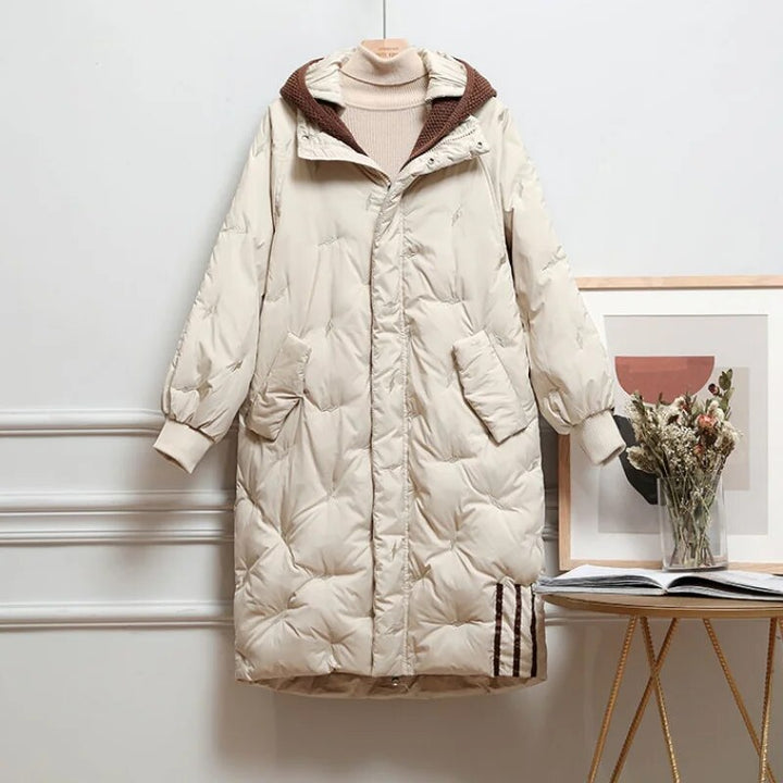Drune | Premium Lange Gefütterte Jacke Damen Reguläre Passform Belle Couture Essenzieller Komfort