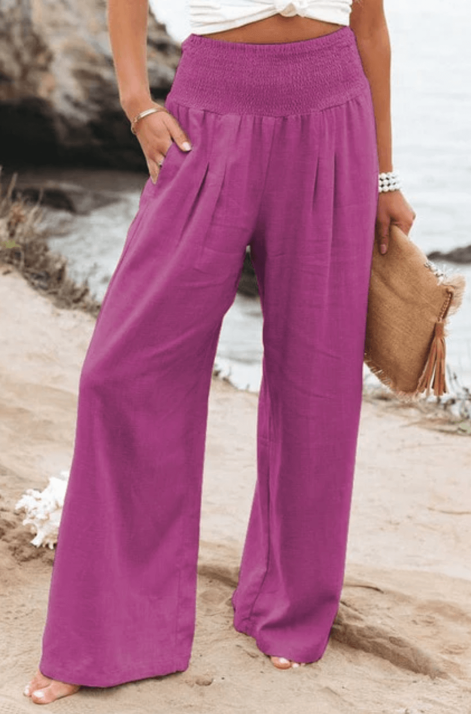 Drune | Elegante Dehnbare Palazzo-Hose für Damen