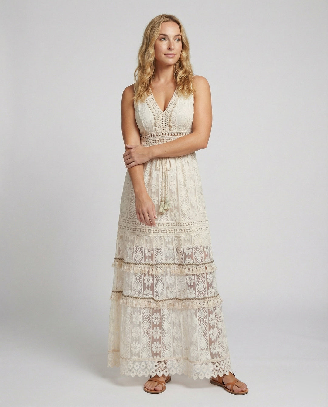 Drune | Anmutiges Boho-Spitzenkleid für Den Sommer