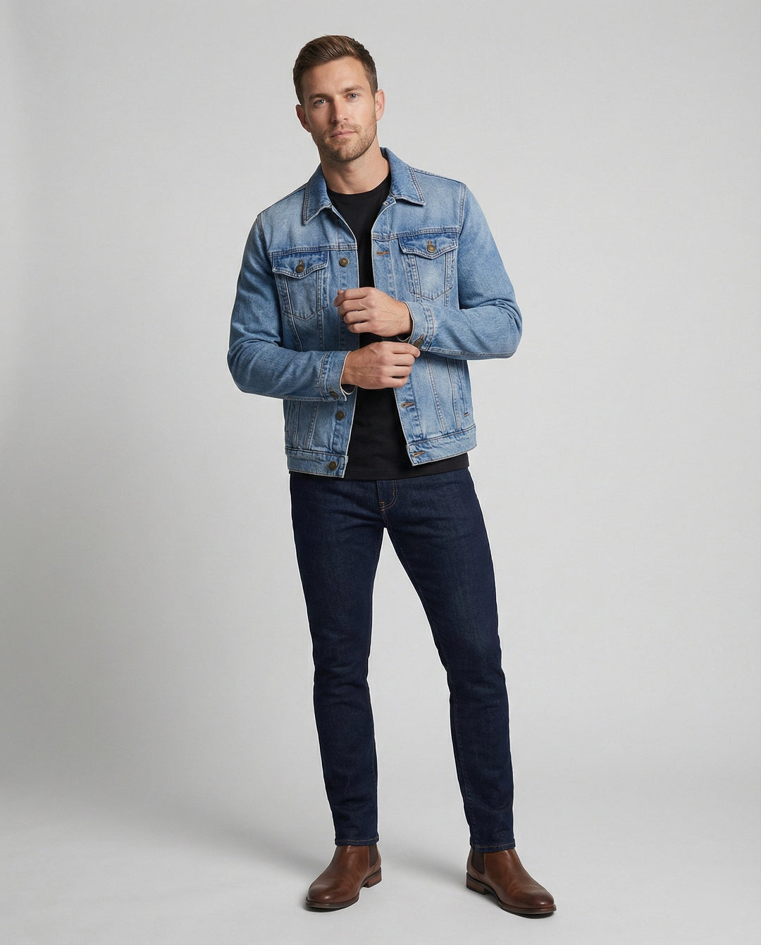 Herren Jeansjacke Denim Worker