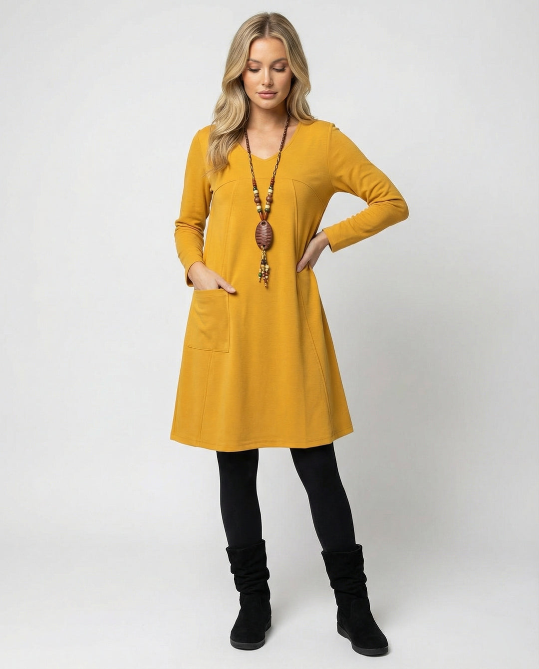 Drune - Damen Elegantes Kleid, Stilvoll & Feminin Geschnitten