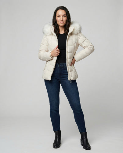 Drune | Stilvolle Winterjacke damen mit Fellkragen