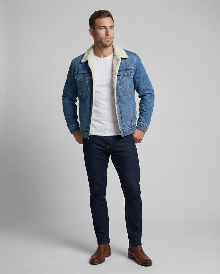 Warme Denimjacke Winter