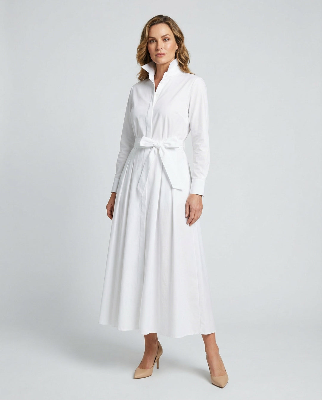 Elegante Weiße Lange Kleid