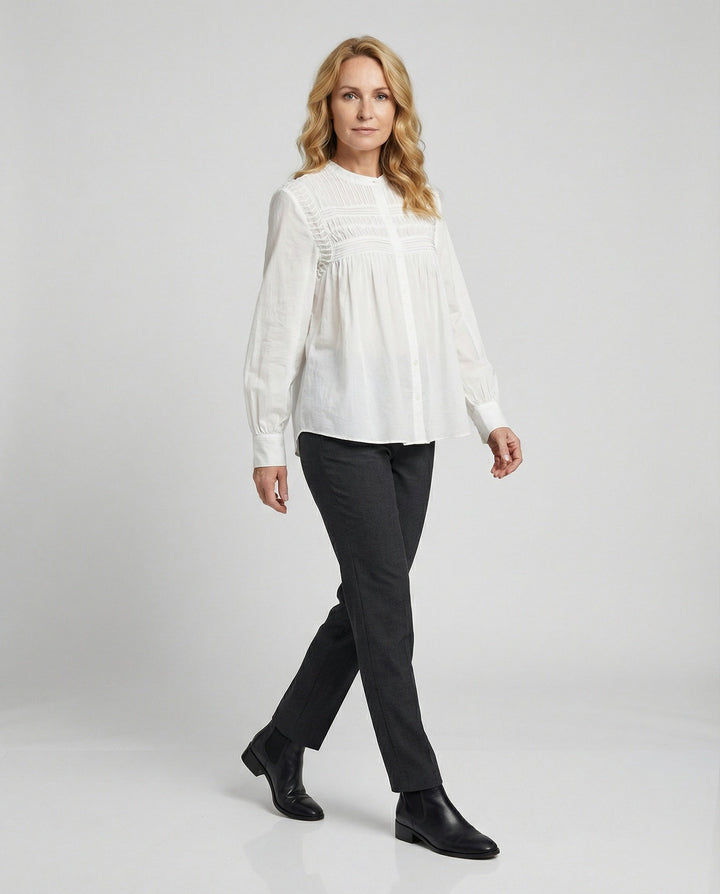 Romantische Baumwollbluse Damen