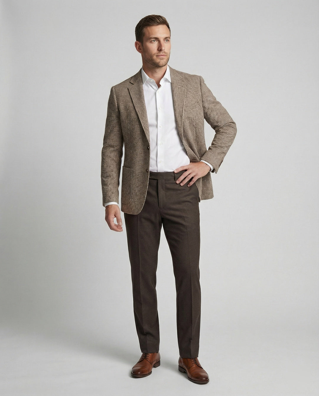 Herren Blazer Leinen Sakko leger