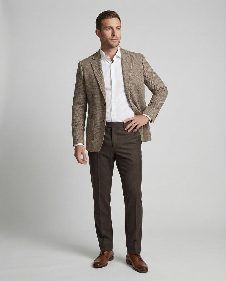 Herren Blazer Leinen Sakko leger