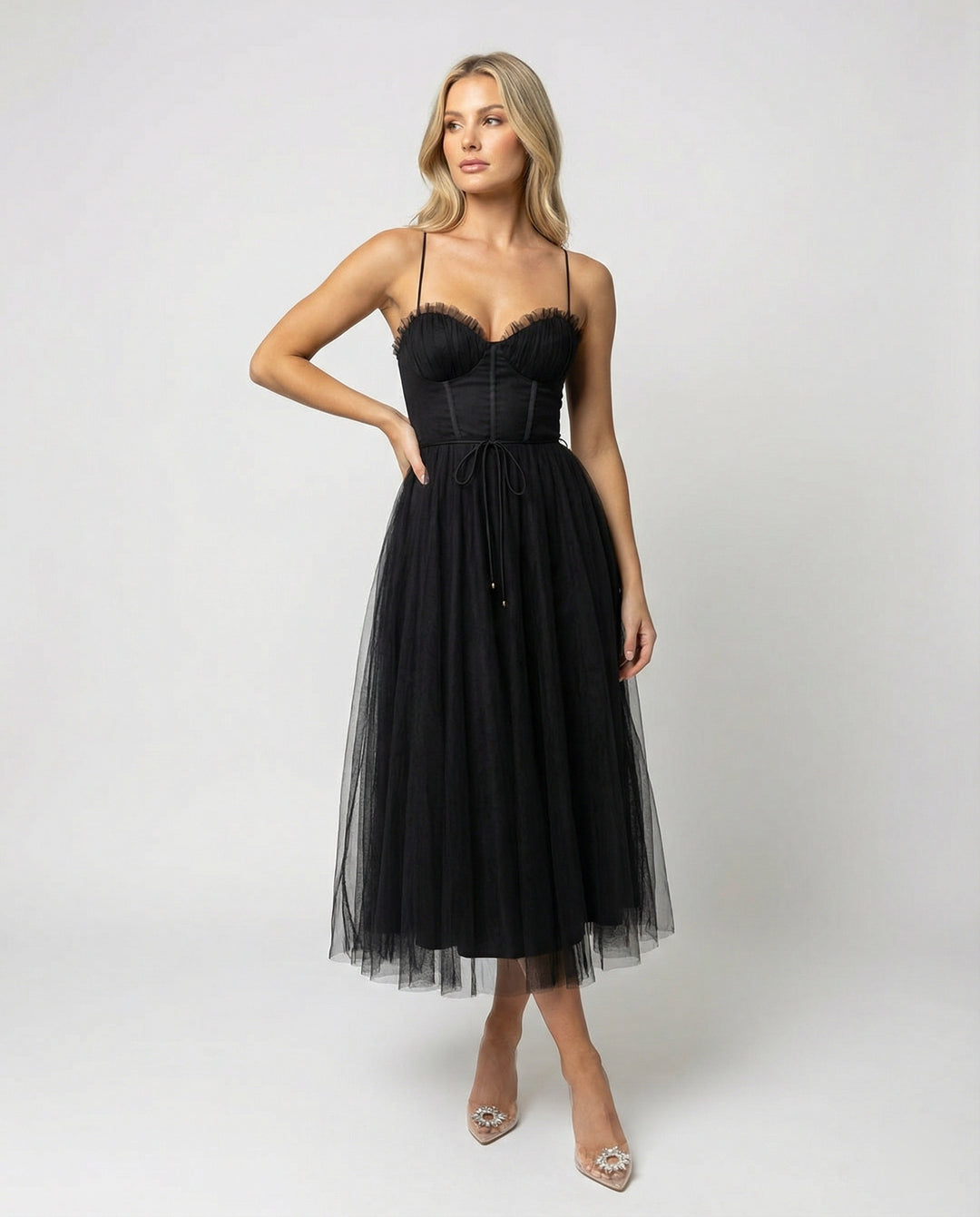 Drune - Elegantes Festkleid Fließende Silhouette