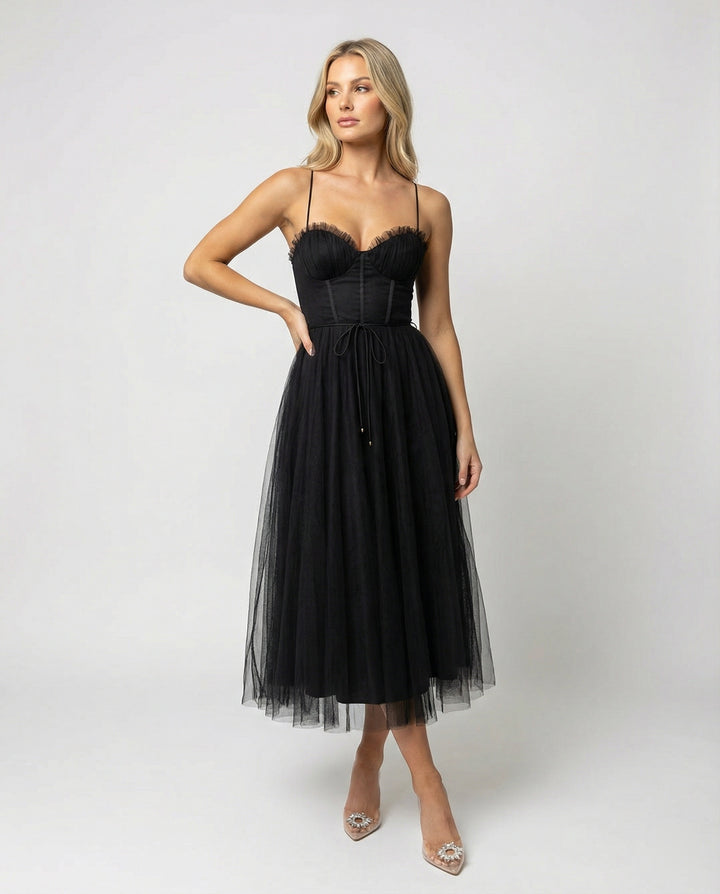 Drune - Elegantes Festkleid Fließende Silhouette